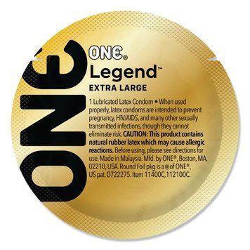 Презерватив ONE Legend XL, 1 шт, збільшений розмір, розширення на кінці, зі змазкою SX0761 фото